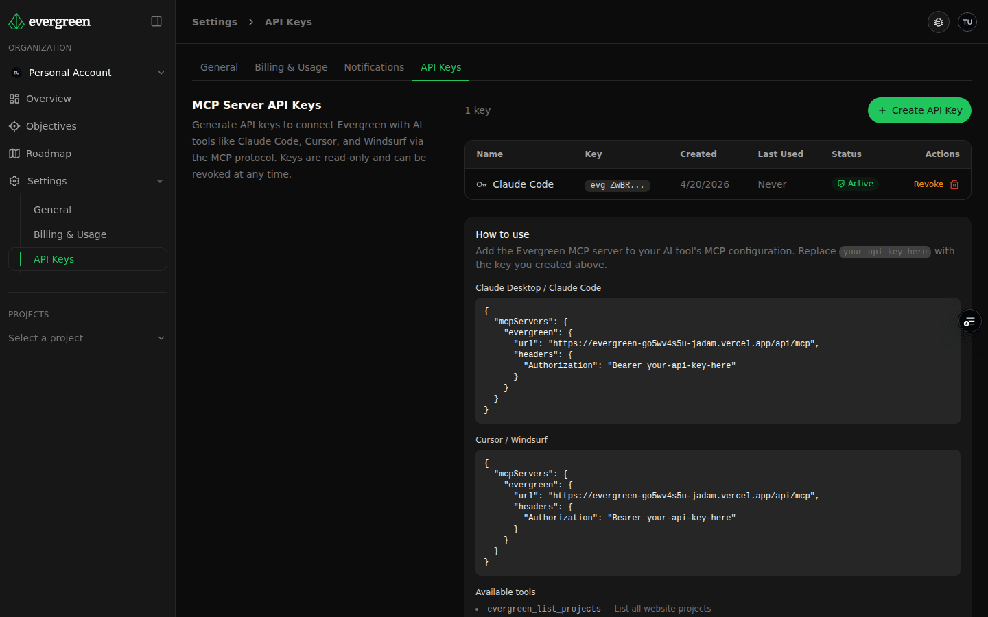 MCP Server screenshot